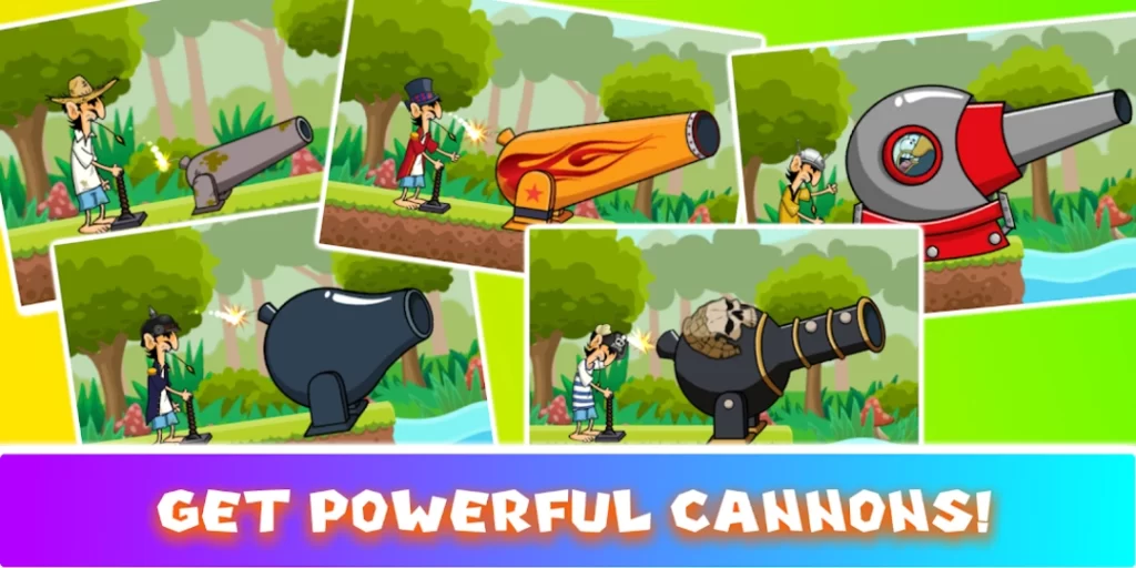 Get powerful cannons in Chicken Cannon mobile game – unlock and upgrade to reach incredible distances!